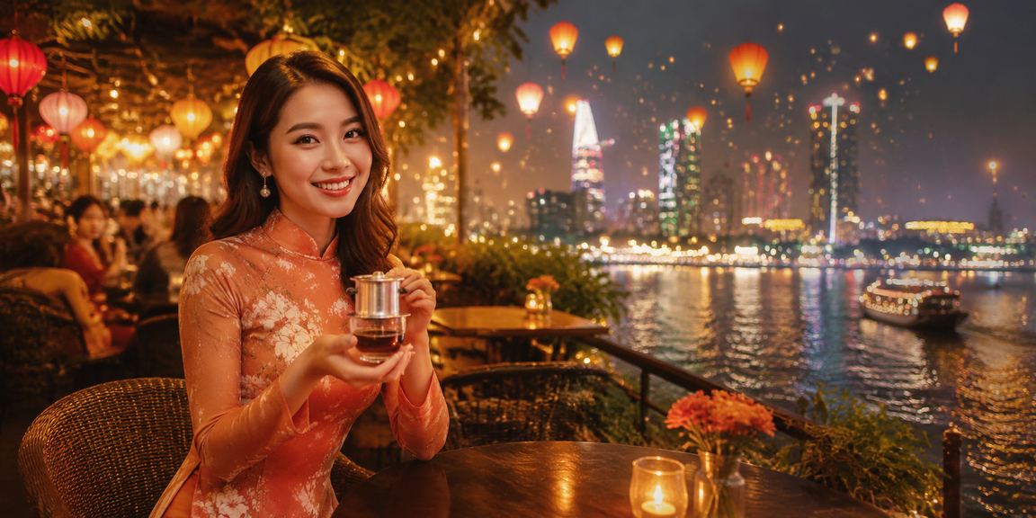 Người dùng Sài Gòn xem điều khoản dịch vụ cá cược trực tuyến trong quán cà phê